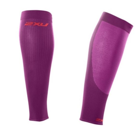 NWT Unisex 2xu Compression Performance Run Sleeves - Purple Calf Sleeves - Picture 6 of 6